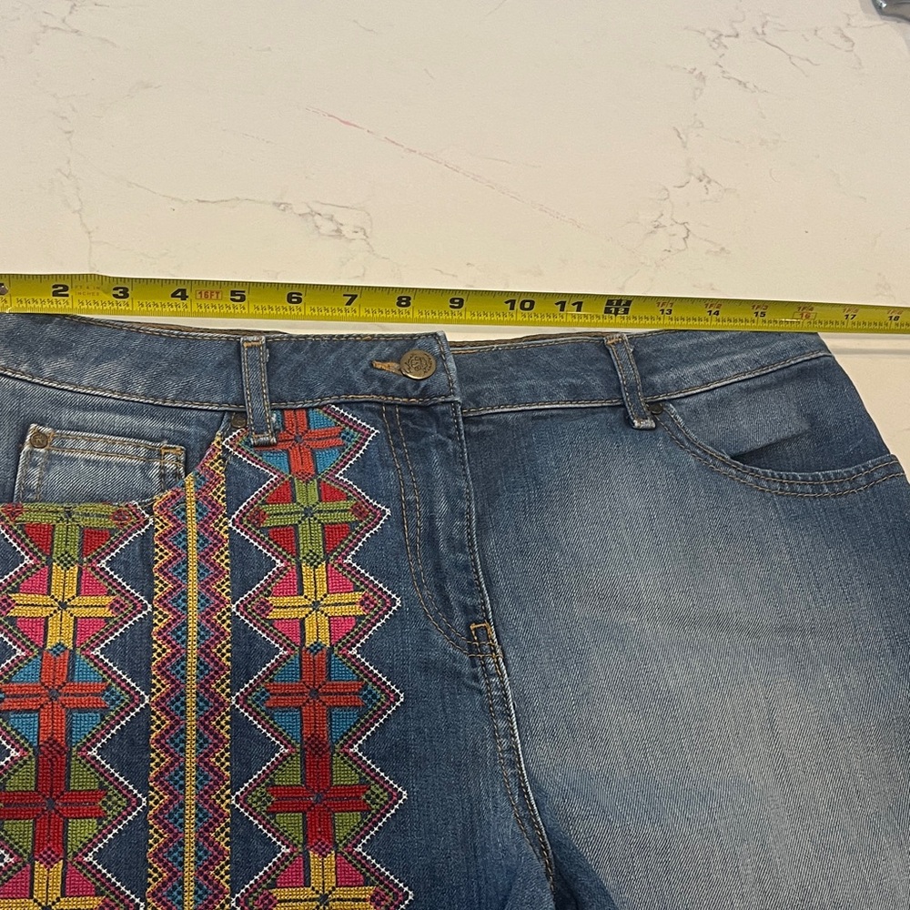 Embroidered Blue Jean Shorts - Picture 5 of 5